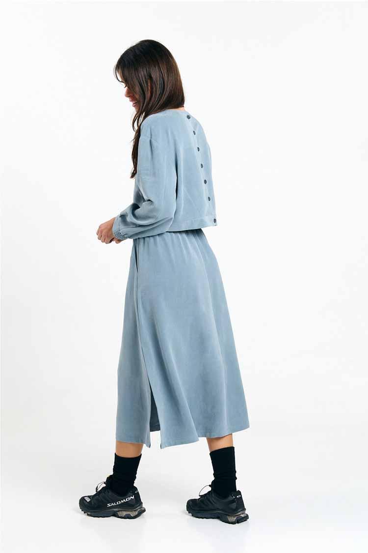 Suite13Lab Sintra Blouse Blue Gray Damen Bluse Lyocell graublau